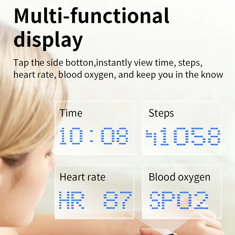 New Smart Ring Blue LED Displa - Health Monitors review and price