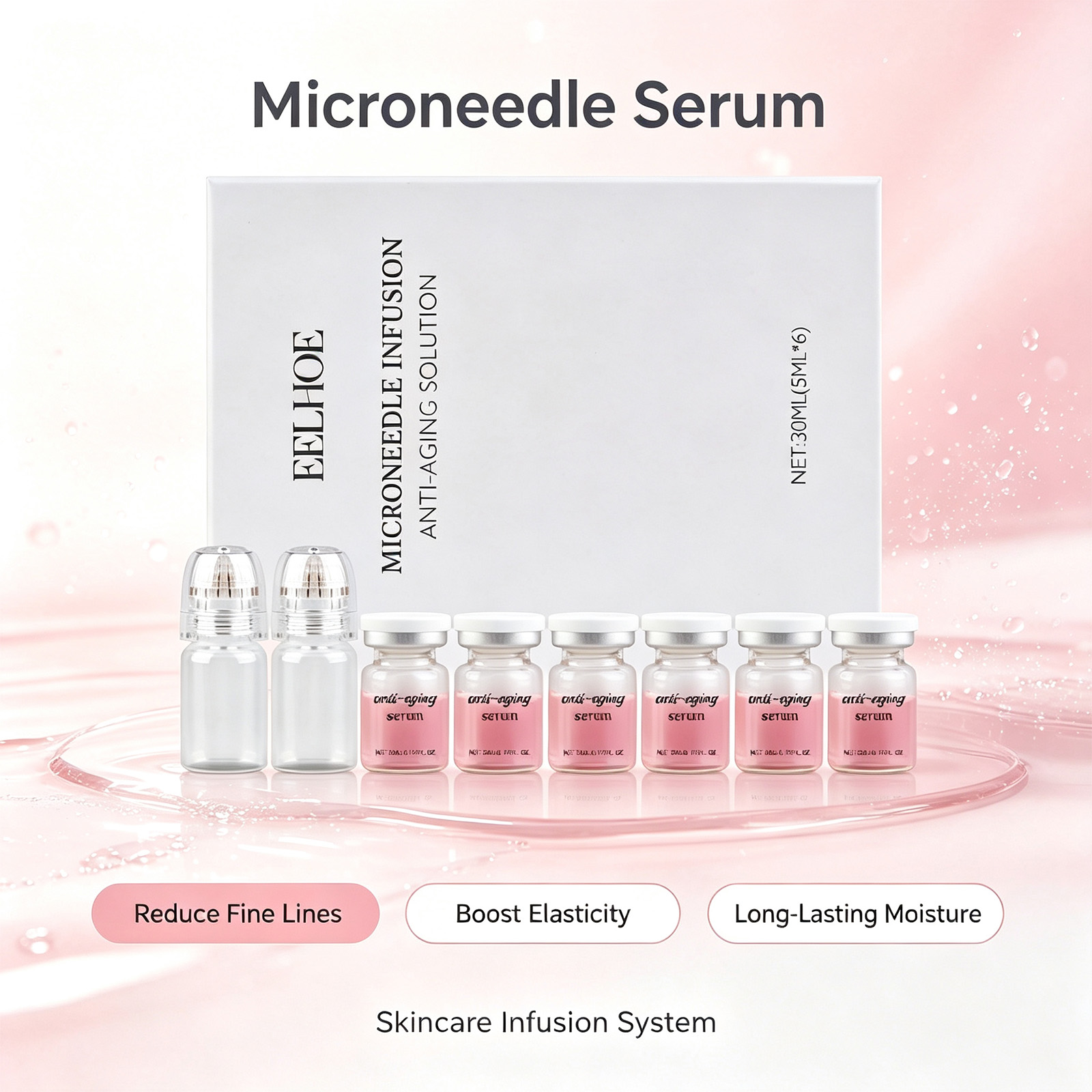 0.2mm Microneedle Serum Kit 6  - Hyaluronic Acid Facial Serum review and price