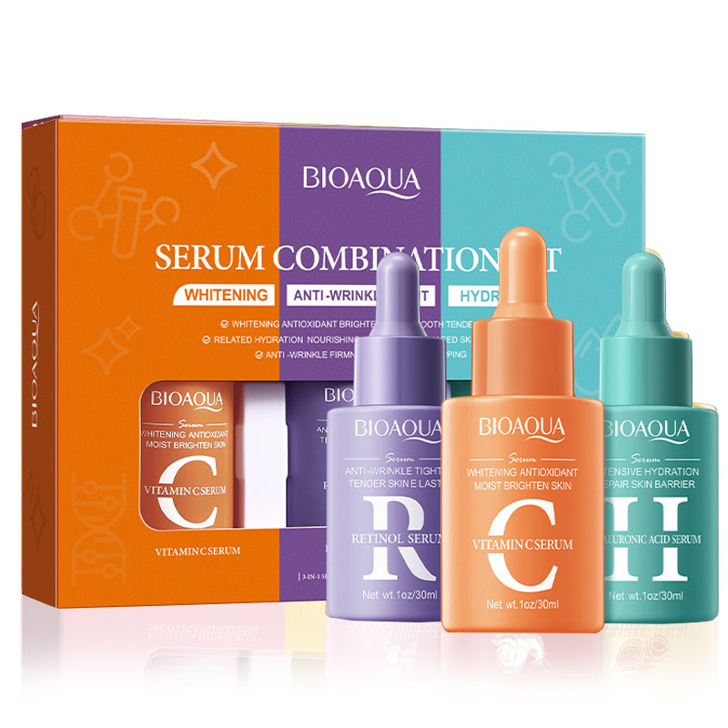 3pcs/set BIOAQUA Vitamin C Ret - Hyaluronic Acid Facial Serum review and price