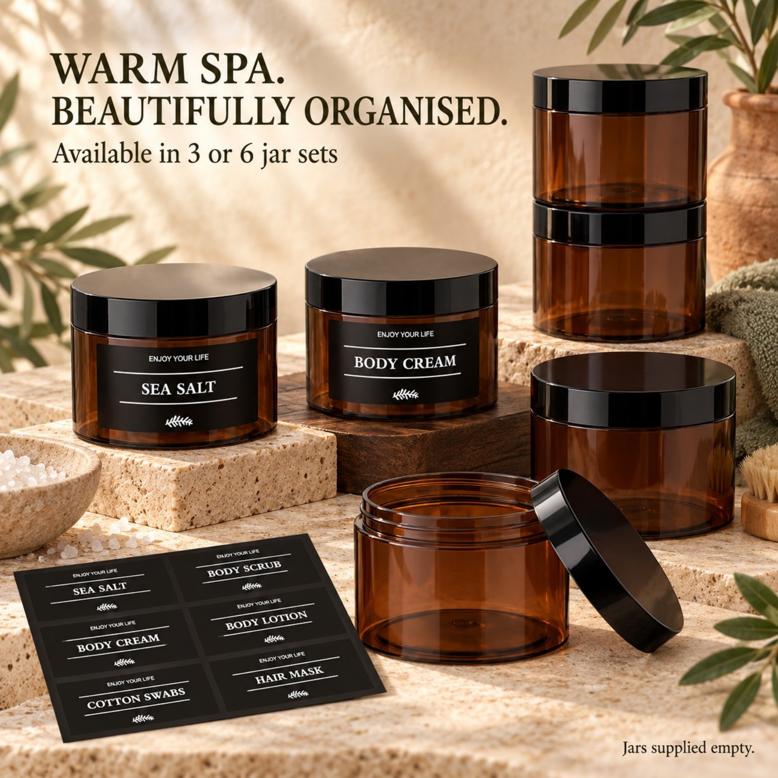 3PCS Bathroom Storage Jars wit - Hair Care review and price