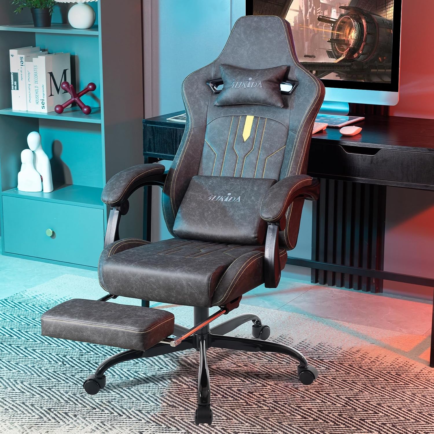 Gaming Chair with Footrest Erg - Massage review and price