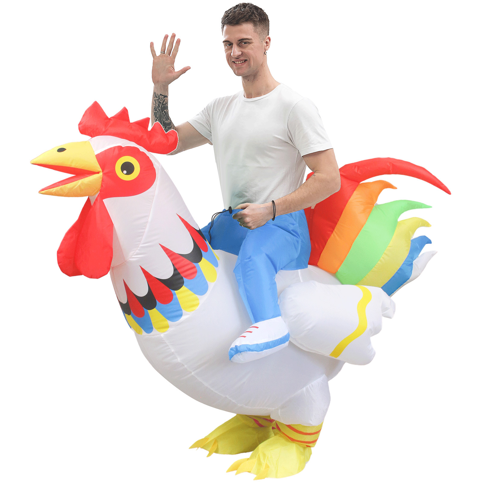Halloween Funny Rooster Inflat - Makeup review and price