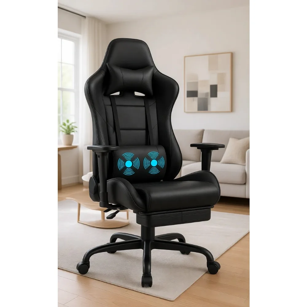 Gaming Chair with Footrest Mas - Massage review and price