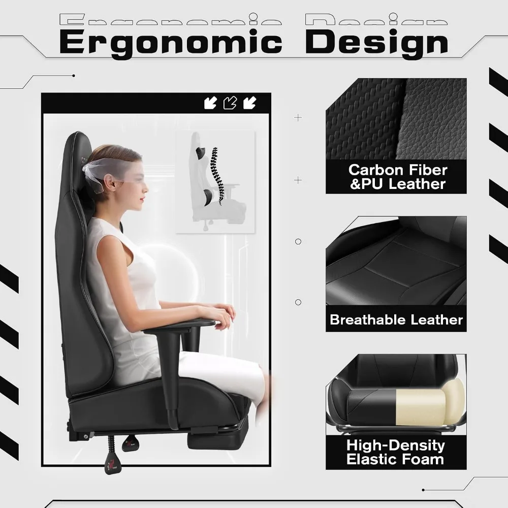 Gaming Chair with Footrest Mas - Massage review and price