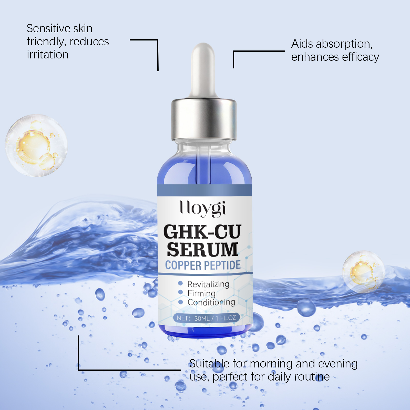 30ml Copper Peptide Serum GHK- - Hyaluronic Acid Facial Serum review and price